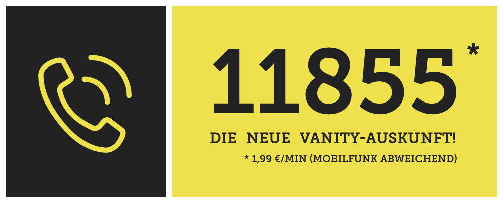 11855 - Vanity-Auskunft